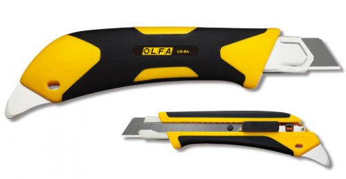 Нож технический 18 мм OLFA OL-L5-AL "AUTOLOCK", двухкомпонентный корпус  картинка